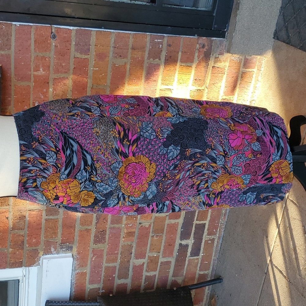 Vintage Karen Kane Printed corduroy pencil skirt With Pockets